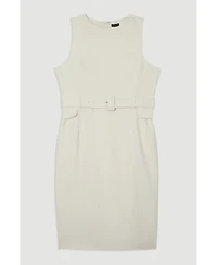 Karen Millen Women's Essential Belted Tailored Midi Dress