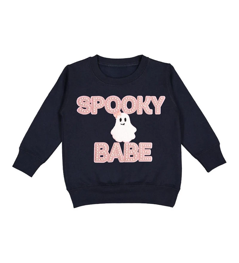 Sweet Wink Baby Girls Spooky Babe Patch Halloween Sweatshirt