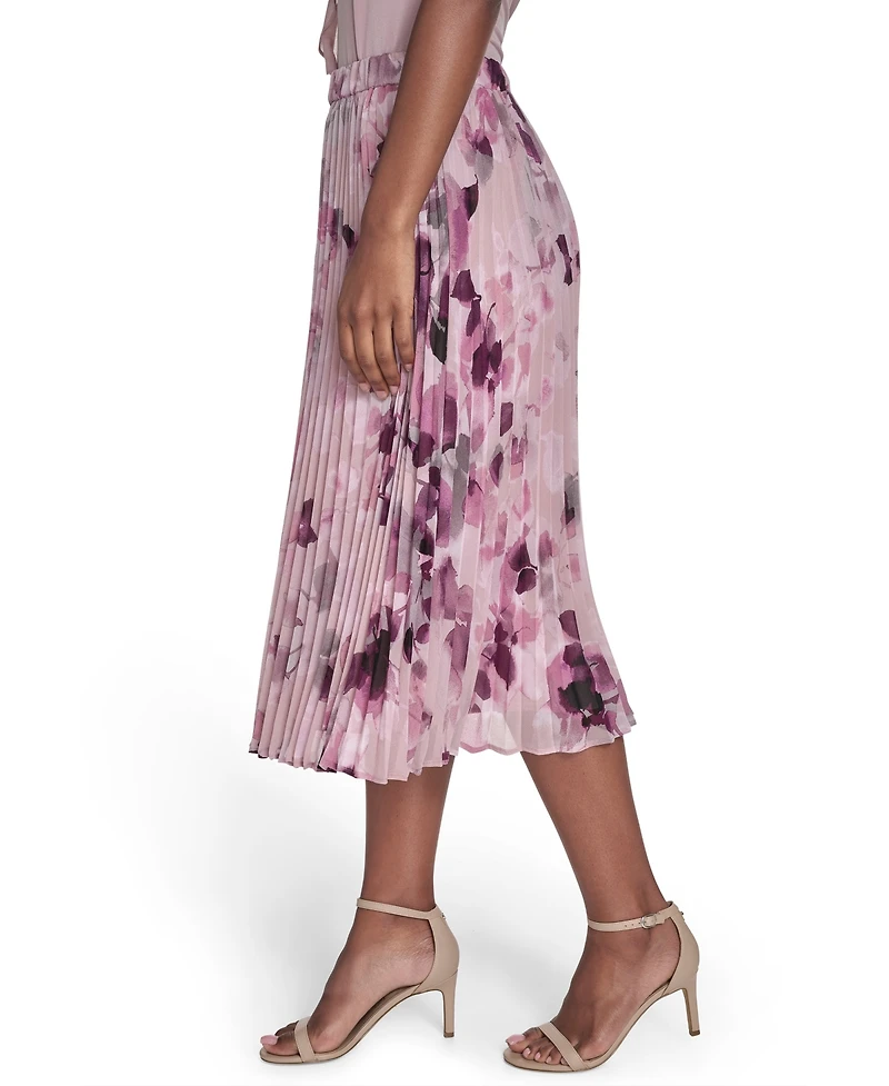 Calvin Klein Women's Printed Chiffon Midi Skirt