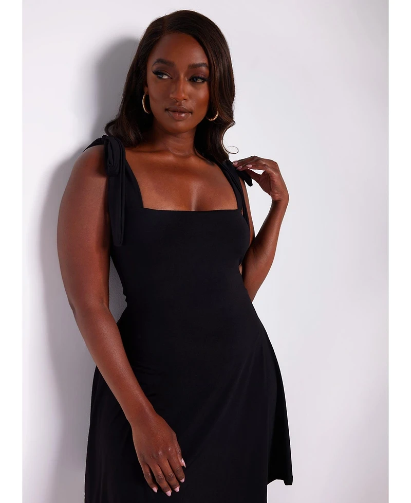 Rebdolls Women's Tie Strap Mini Skater Dress