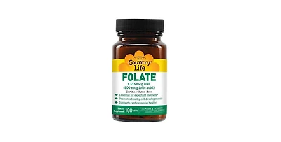 Country Life Folic Acid, 800 Mcg, 100 Tabs