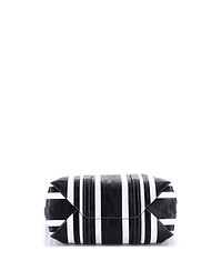 Pre-Owned Balenciaga Medium Barbes East West Shopper Tote Striped Leather
