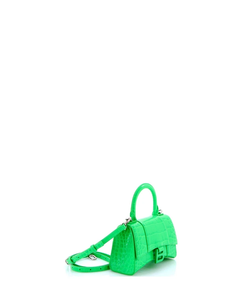 Pre-Owned Balenciaga Xs Hourglass Top Handle Bag Embossed Leather
