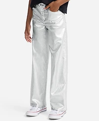 abercrombie kids Girls Shine High Rise Wide Leg Jeans