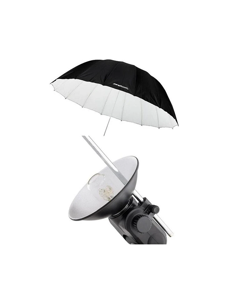 Westcott 7 Feet Parabolic Umbrella, White/Black
