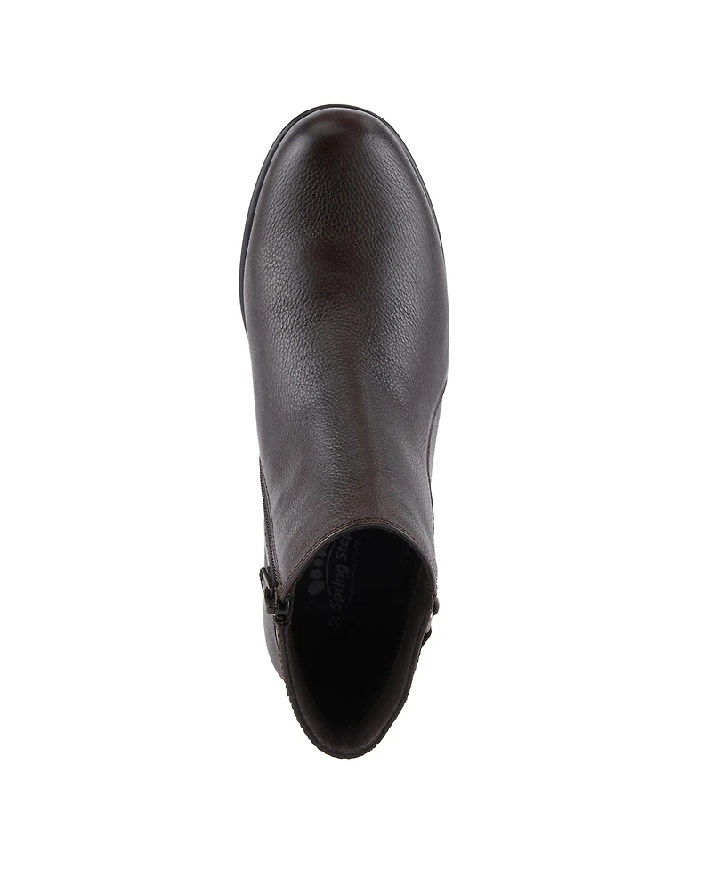 Spring Step Abruzzo Leather Wedge Boots, Dark Brown, Eu 42
