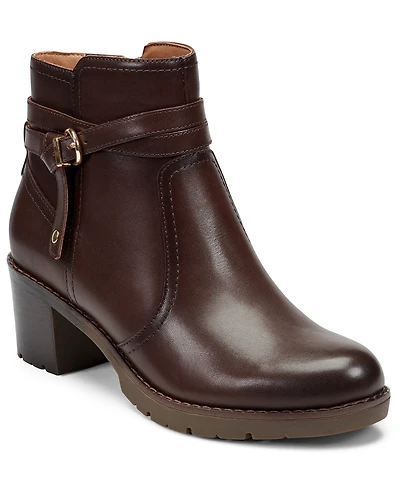 Easy Spirit Women's Carter eFlex Buckle Strap Block Heel Booties