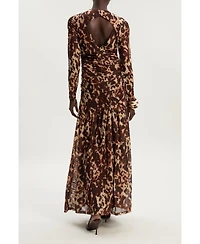 Karen Millen Women's Petite Mesh Maxi Dress