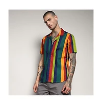 Campus Sutra Men's Awning Striped Shirt