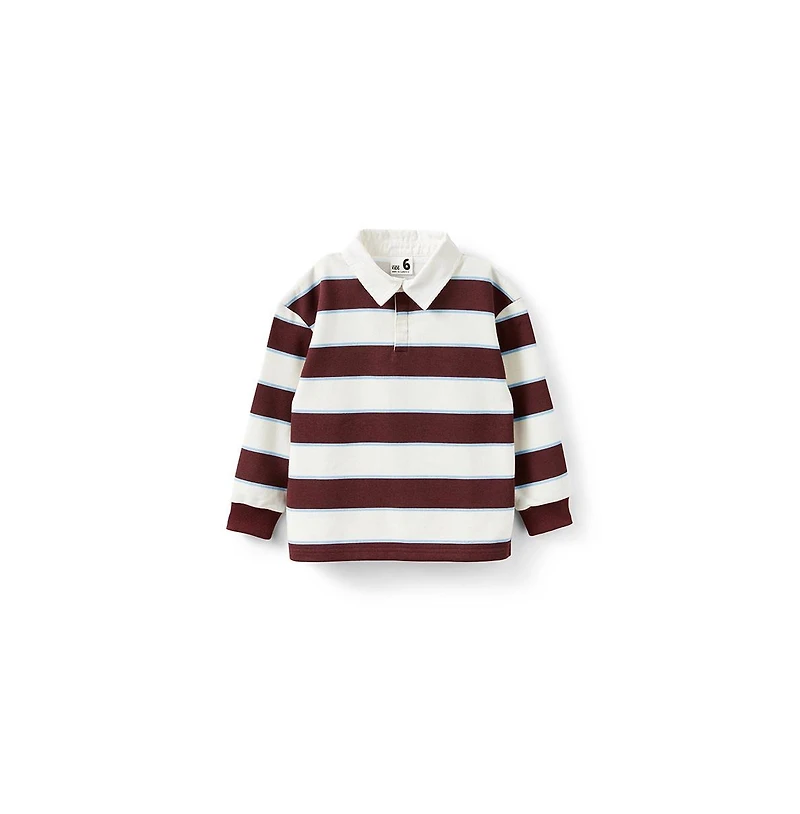 Cotton On Little Girls Rugby Polo L/S Top