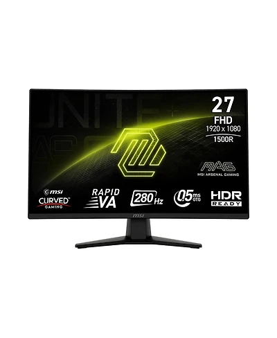 Msi Mag 274CXF 27" 16:9 Full Hd 280Hz Curved Va Led Hdr Gaming Monitor, Metallic Black
