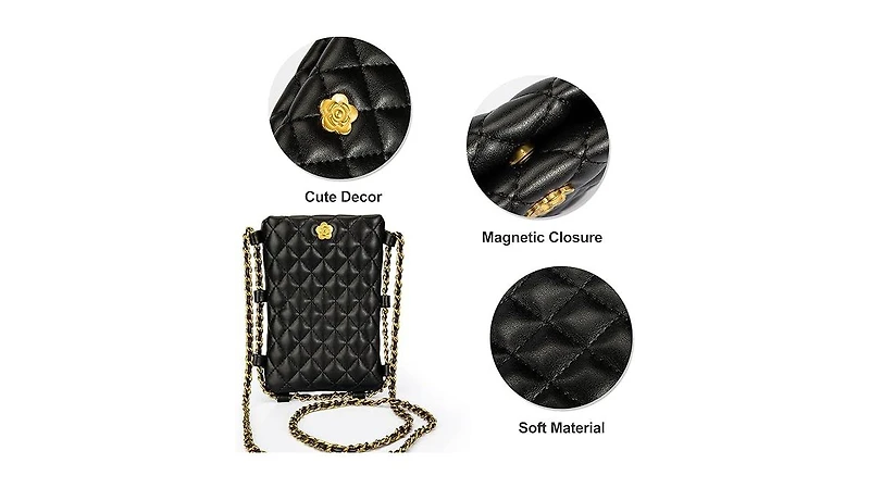 Kemimoto Quilted Small Crossbody Bags for Women Trendy Cell Phone Purse