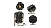 Kemimoto Quilted Small Crossbody Bags for Women Trendy Cell Phone Purse