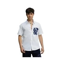 Campus Sutra Men's Zebra-Block Shirt
