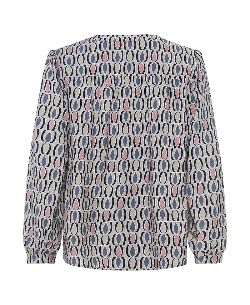 Olsen Retro Print Tunic Blouse