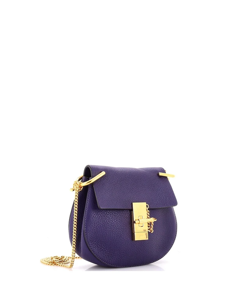 Pre-Owned Chloe Mini Drew Crossbody Bag Leather