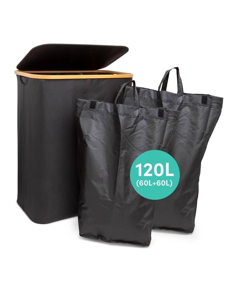 Qualiazero Single Hamper with Dual Sections