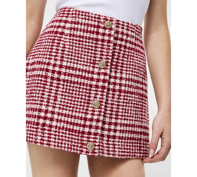 French Connection Women's Chequered A-line Mini Skirt
