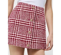 French Connection Women's Chequered A-line Mini Skirt