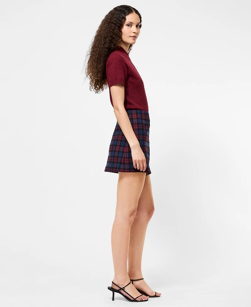 French Connection Women's Plaid A-Line Mini Skirt
