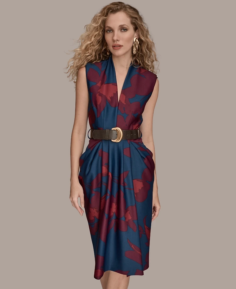 Donna Karan New York Women's Belted Sheath Dress