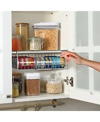 Sorbus 2 Pack Under Cabinet Can Storage Shelf – Pantry Organizer with Divider for Canned Goods