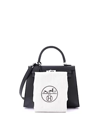 Pre-Owned Hermes Kelly Handbag Epsom with Palladium Hardware