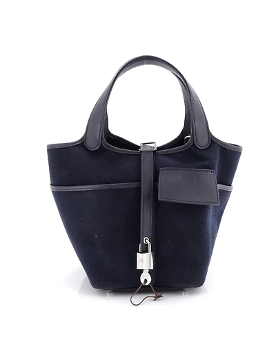 Pre-Owned Hermes Pm Cargo Picotin Lock Bag Canvas and Swift