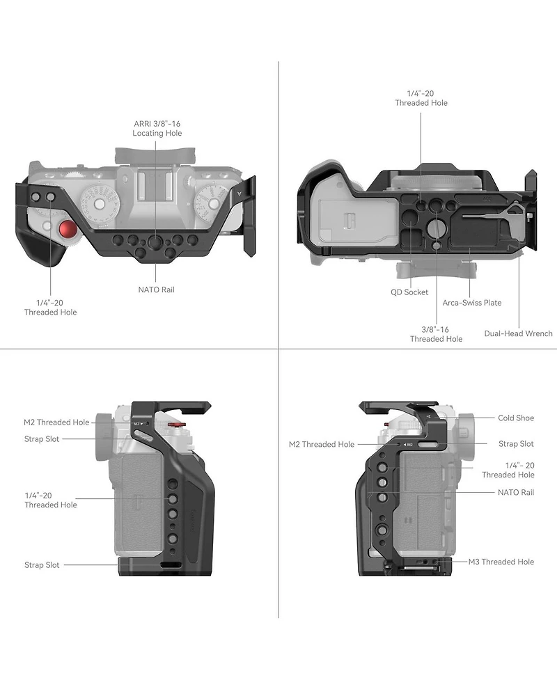 SmallRig 4135 Multifunctional Cage for Fujifilm X-T5 Camera