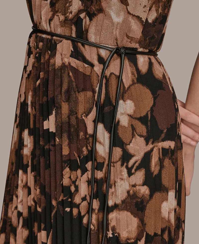Donna Karan New York Women's Floral Belted Dress