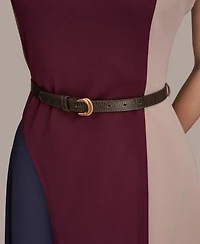 Women's Cap-Sleeve Colorblock Midi Dress