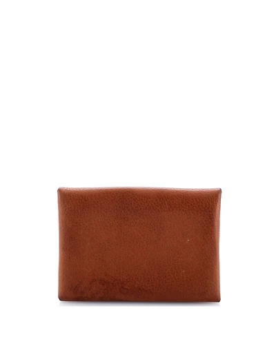Pre-Owned Hermes Calvi Duo Card Holder Barenia Faubourg