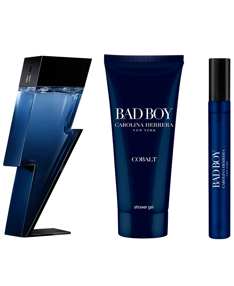 Carolina Herrera Bad Boy Cobalt 3-Piece Fragrance Gift Set