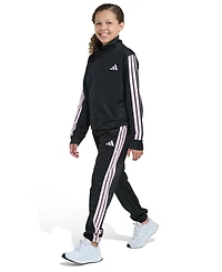 Adidas Big Girls S-xl Two Piece Event Tricot Full-Zip Jacket and Joggers Set