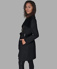 Karl Lagerfeld Paris Women's Asymmetrical Wrap Coat