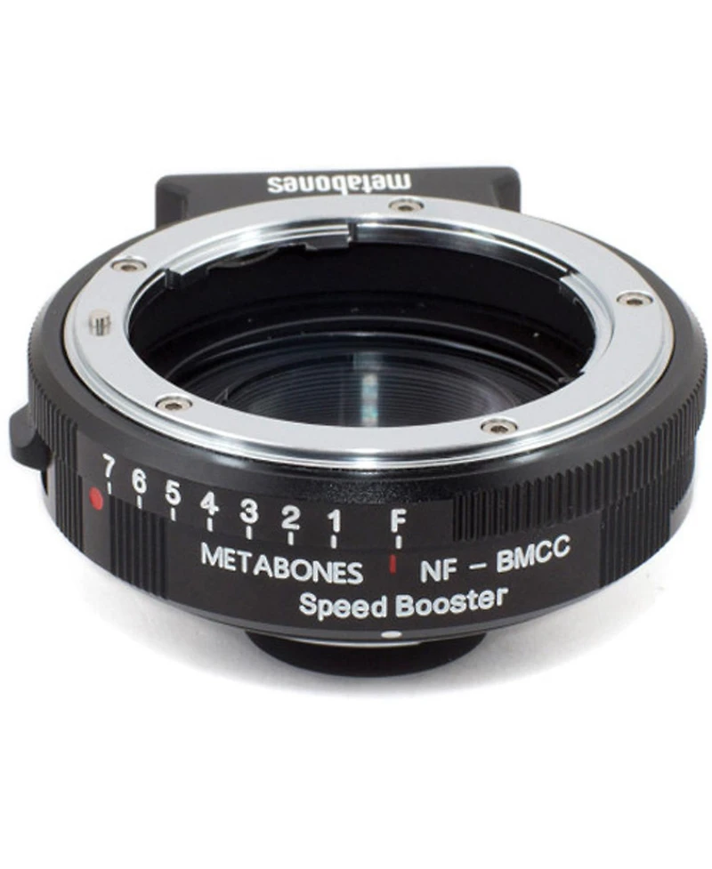 Metabones Nikon G Lens to Blackmagic 2.5k Cinema Camera with Micro 4/3 Speed Booster, Matte-Black