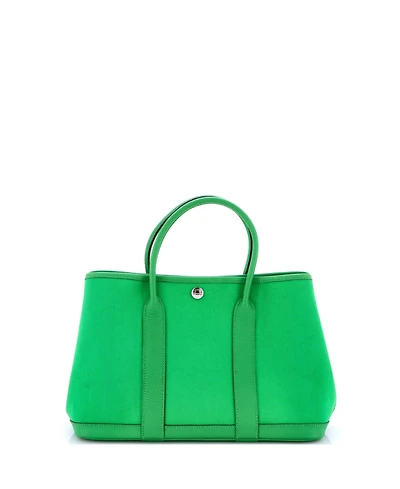 Pre-Owned Hermes 30 Garden Party Tote Toile and Leather