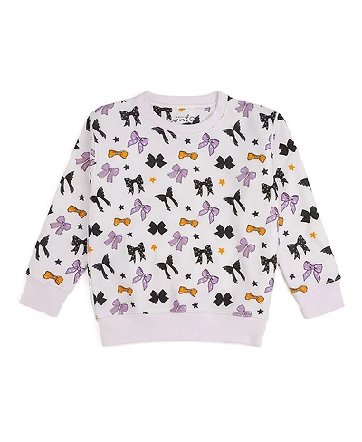 Sweet Wink Baby Girls Spooky Bows Halloween Sweatshirt