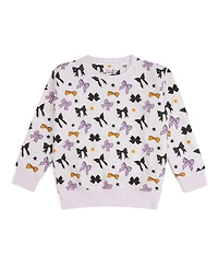 Sweet Wink Baby Girls Spooky Bows Halloween Sweatshirt