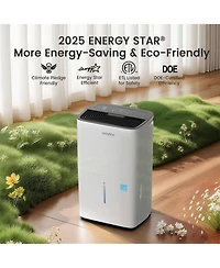 Waykar 120 Pint Energy Star Dehumidifier with Drain Hose for Home, Basement & Large Space, 6000 Sq. Ft