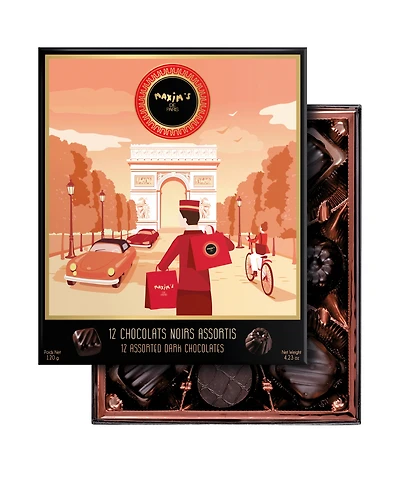 Maxim's De Paris Holiday Milk Chocolate Connoisseurs Box, 12 Pieces