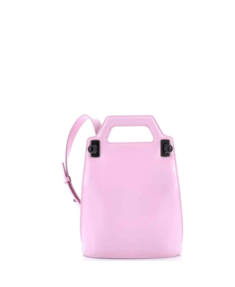 Pre-Owned Salvatore Ferragamo Mini Wanda Top Handle Shoulder Bag Leather