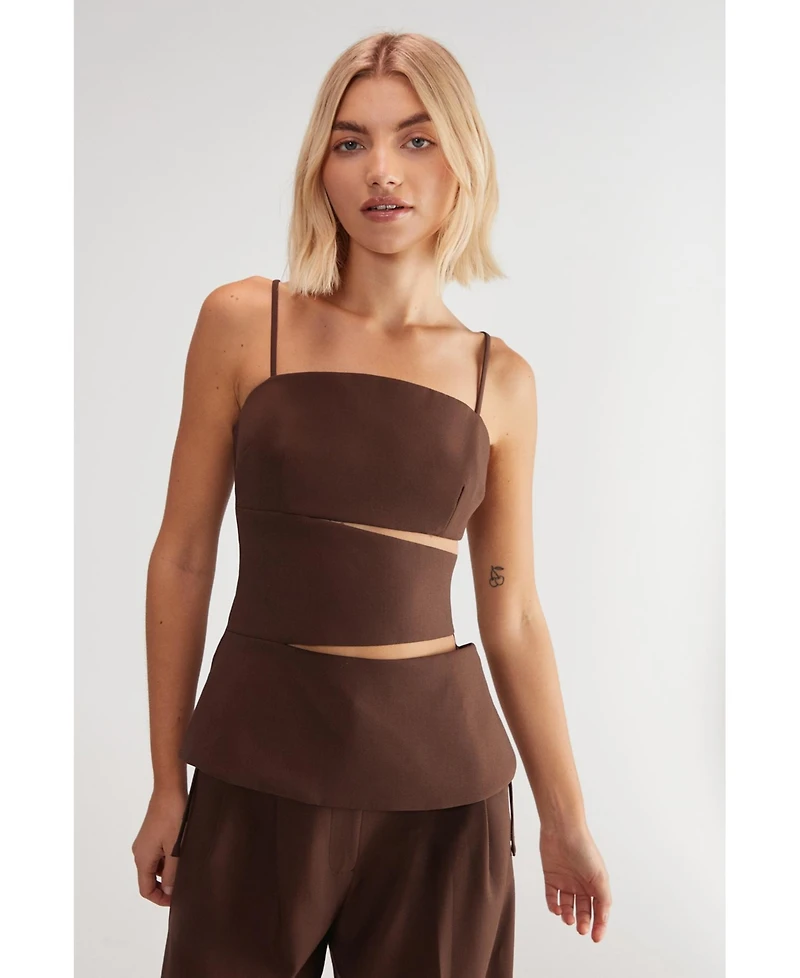 Premium Tailored Cut Out Longline Top