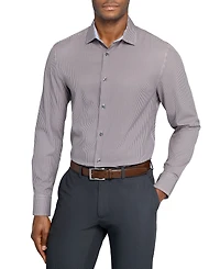 ConStruct Men's Spread Collar Plaid Dress Shirt