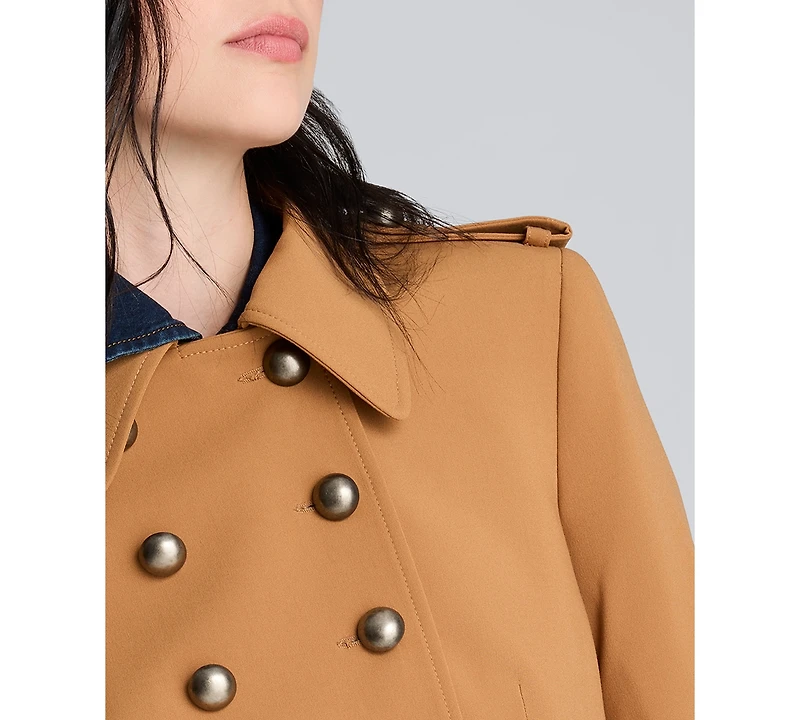 Kenneth Cole Women's Twill Cropped Military Jacket