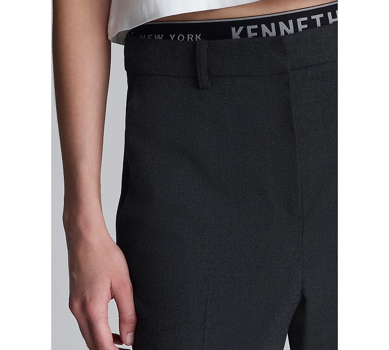 Kenneth Cole Women's Heathered Wide Leg Pants