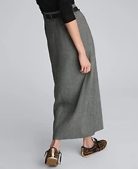 Kenneth Cole Women's Herringbone Side Zipper Midi Skirt