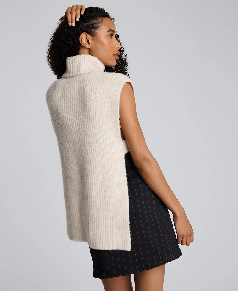 Kenneth Cole Women's Turtle Neck Sleeveless Sweater