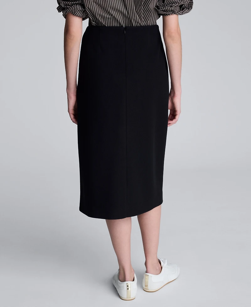 Kenneth Cole Women's Center Front Slit Midi Skirt