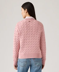 Levi's Women's Boyfriend Cable Crewneck Sweater